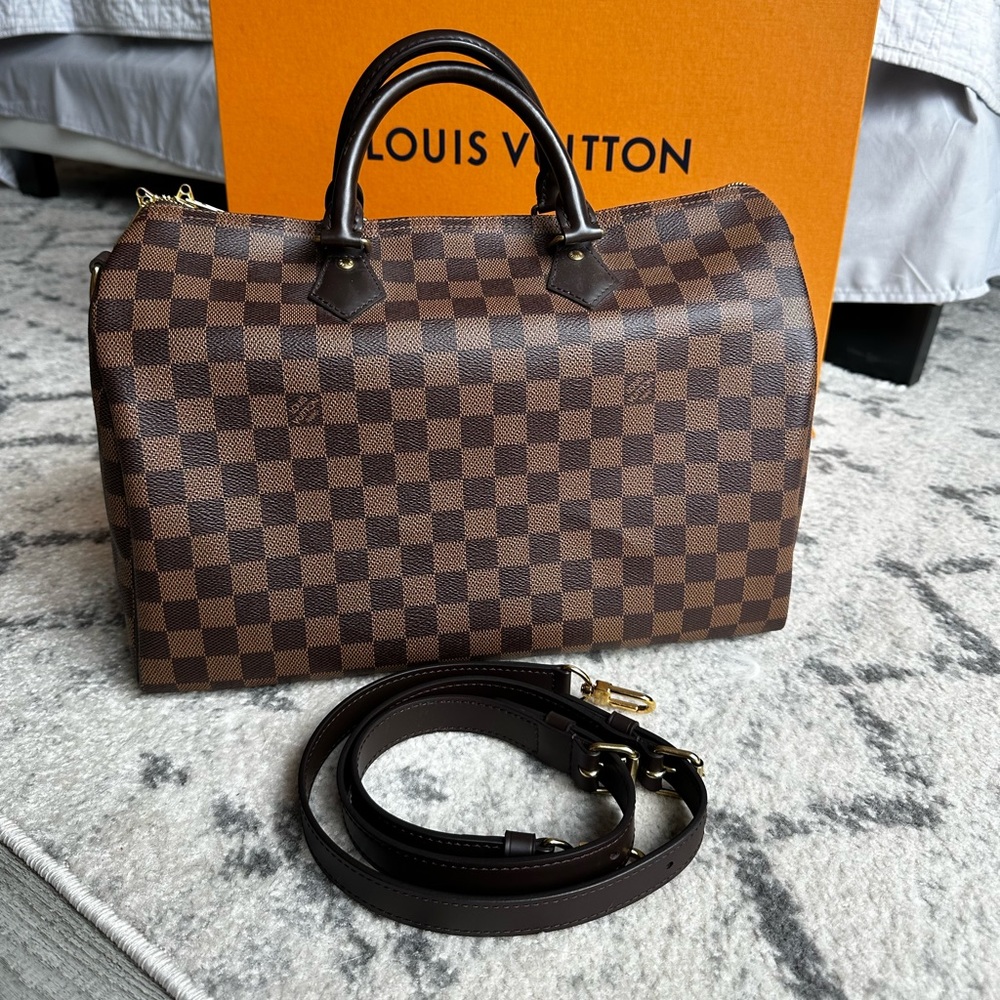 Louis Vuitton Bandouliere Damier Ebene Speedy 35